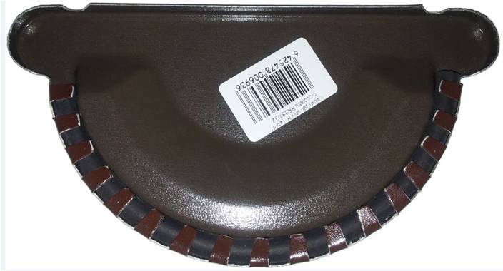 Заглушка ринви. Сталь — 0,6 (мм); Цинк — 275 (гр/м²);