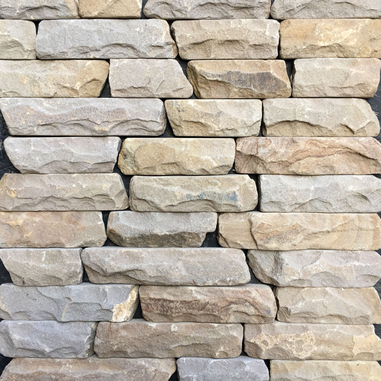 Луганський піщаник рудий не торцьований рустований галтований 5 (см)