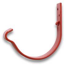 Крюк жолоба короткий 172 (мм). Сталь —  5,0 (мм); Цинк — 275 (гр/м²);